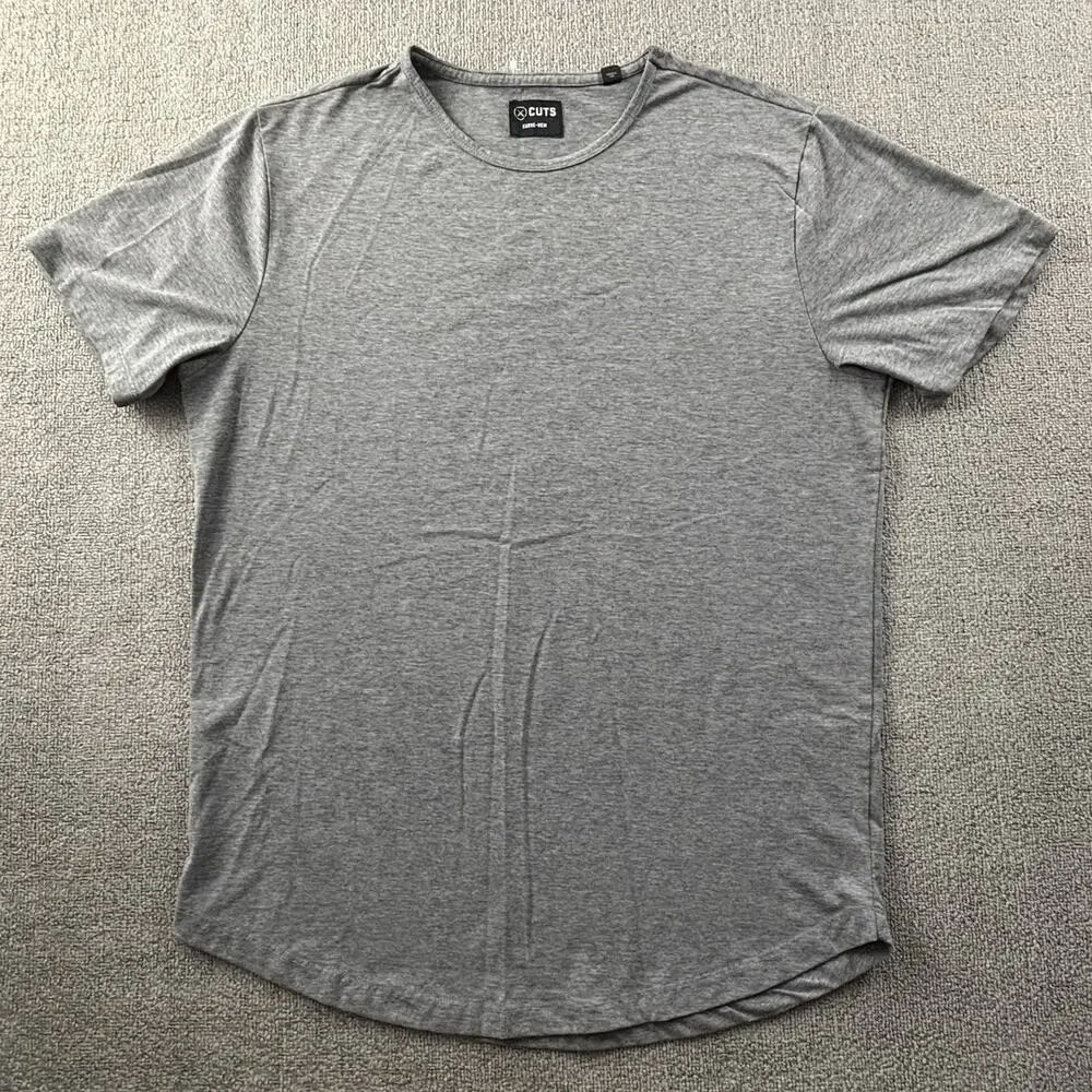 Cuts Clothing Shirt Adult Extra Large Gray Short Sleeve Active Athleisure Casual - Picture 1 of 14